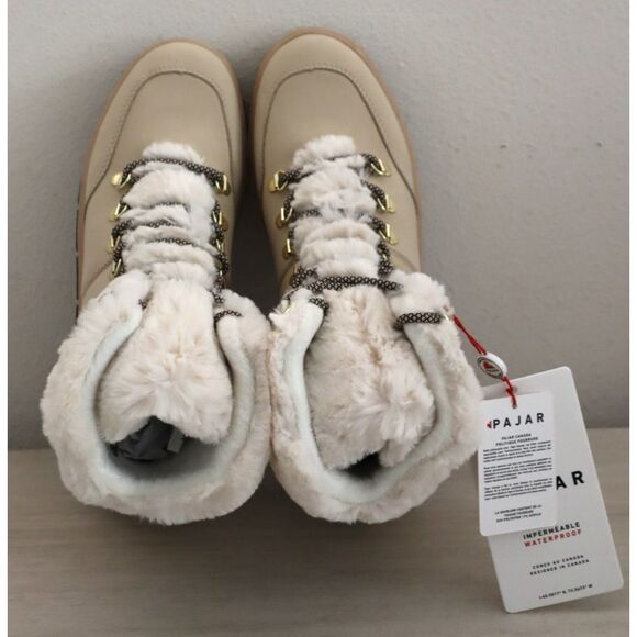 Pajar Women's Sz 9M Sand/Beige Waterproof Nubuck Chalet Fashion Boots - Picture 2 of 11